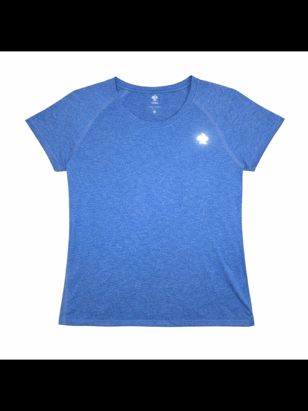 Rabbit Running Tee XL Blue Athletic Shirt Short Sleeve Performance Workout Top - Picture 2 of 9